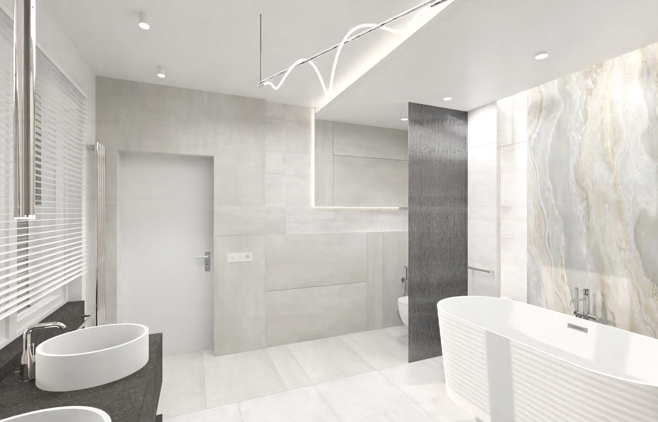 elegancka łazienka nowoczesna