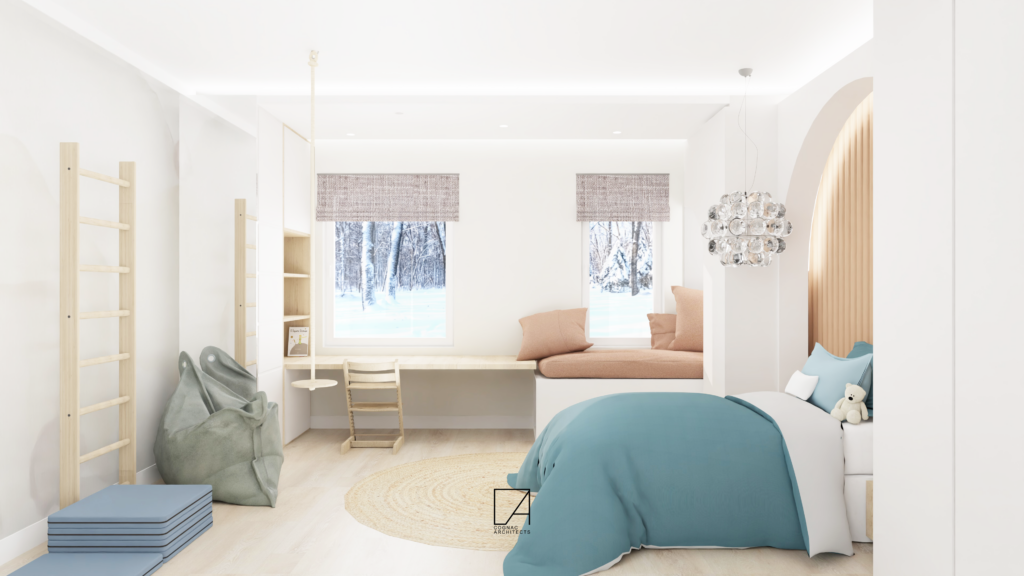 DOBRY PROJEKT POKOJU DZIECKA Pokój dziecięcy pokój dziewczynki projektowanie wnętrz Warszawa architekt wnętrz architektura wnętrz dobry design jasne wnętrza Projektowanie wnętrz Warszawa Cognac Architects jasne wnętrze minimalizm we wnętrzach styl minimalistyczny elegancki