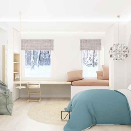 DOBRY PROJEKT POKOJU DZIECKA Pokój dziecięcy pokój dziewczynki projektowanie wnętrz Warszawa architekt wnętrz architektura wnętrz dobry design jasne wnętrza Projektowanie wnętrz Warszawa Cognac Architects jasne wnętrze minimalizm we wnętrzach styl minimalistyczny elegancki